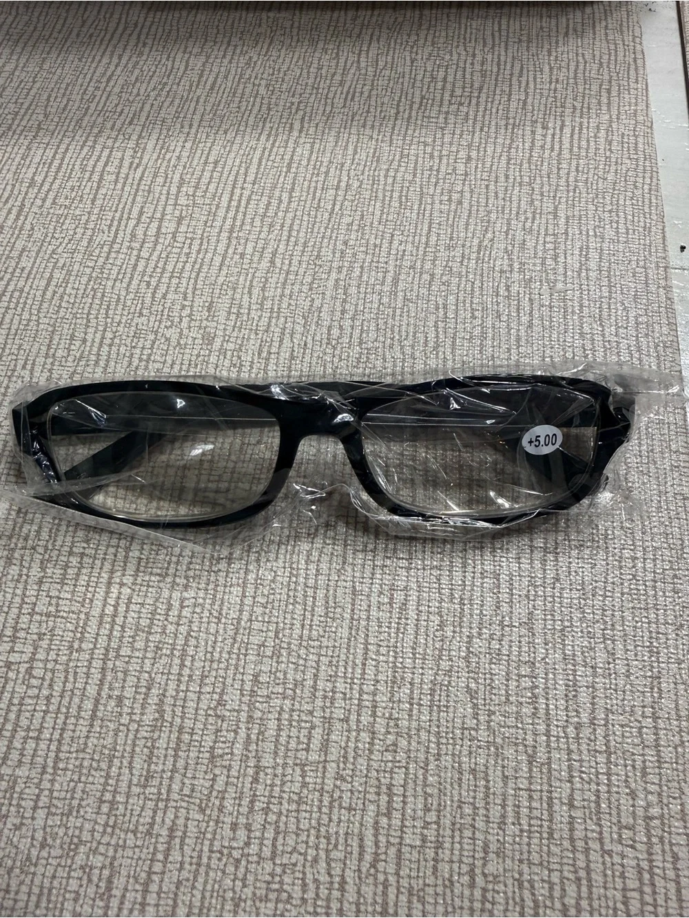 NWT Black Rectangular Reading Glasses +5.00
